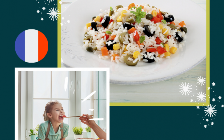 Niçoise rice salad with corn and olives
